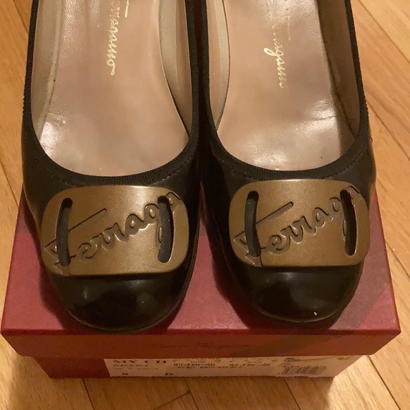 Ferragamo patent pumps black and brown - Picture 2 of 8
